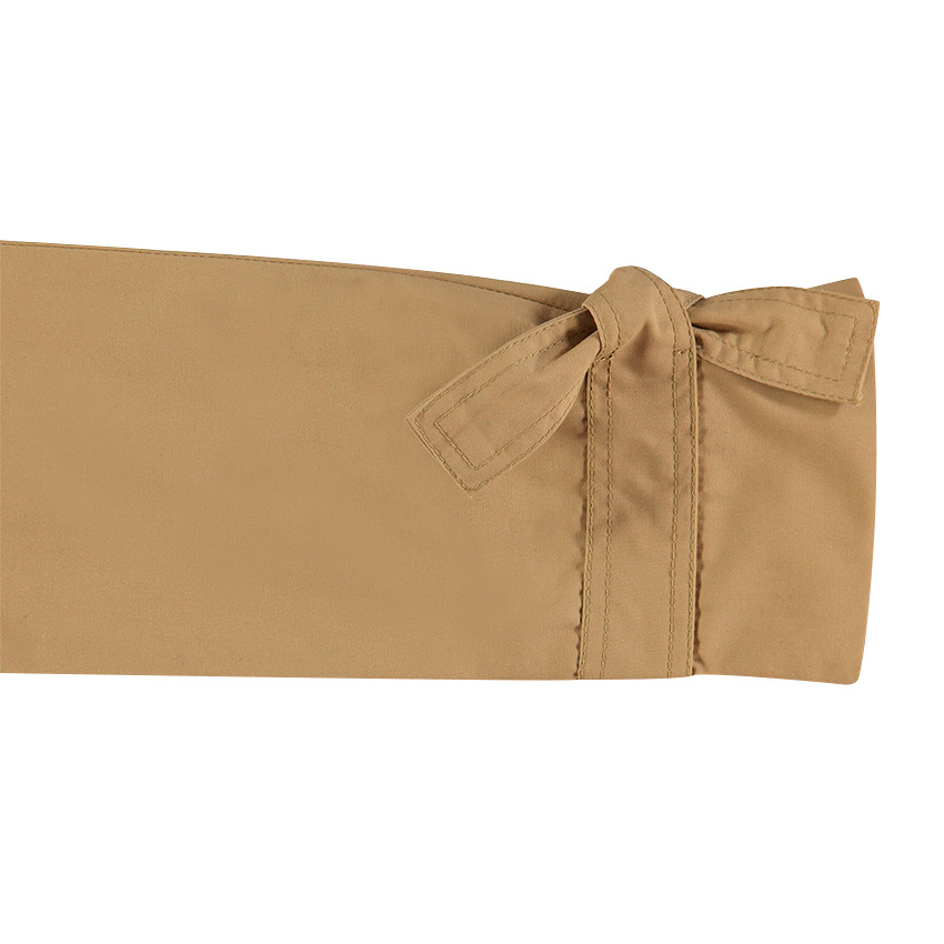Trench couleur sable doublé sherpa avec broderies fantaisie 