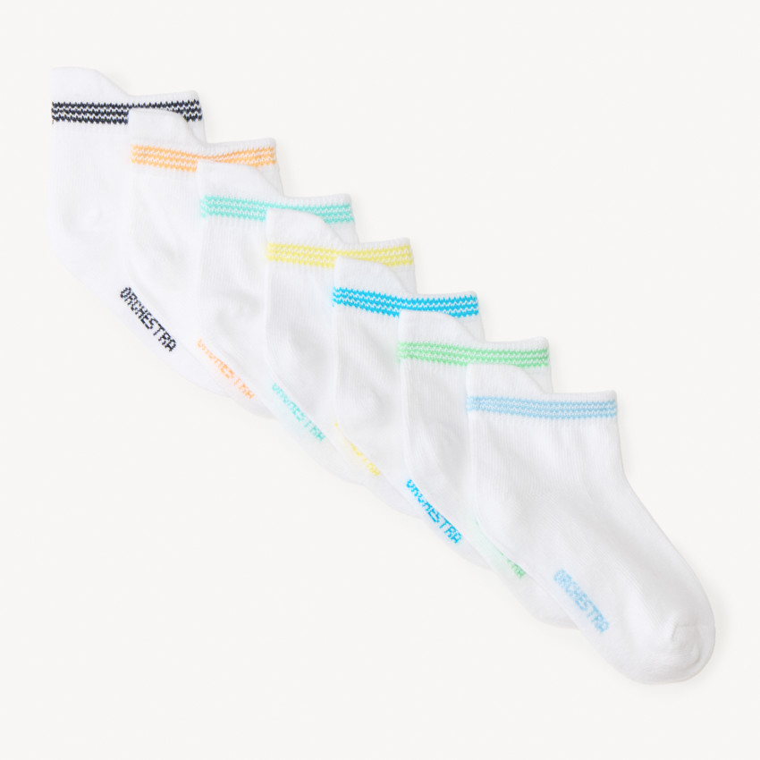 Lot de 7 paires de chaussettes courtes pour bébé garçon