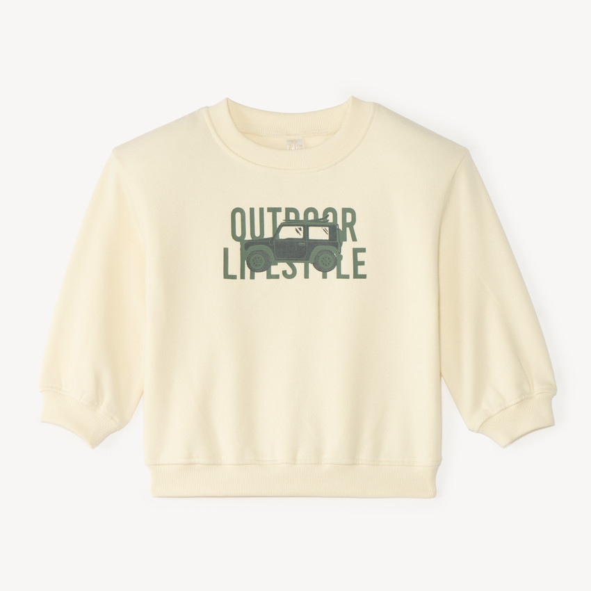 Sweat molleton oversize bébé garçon print fantaisie 