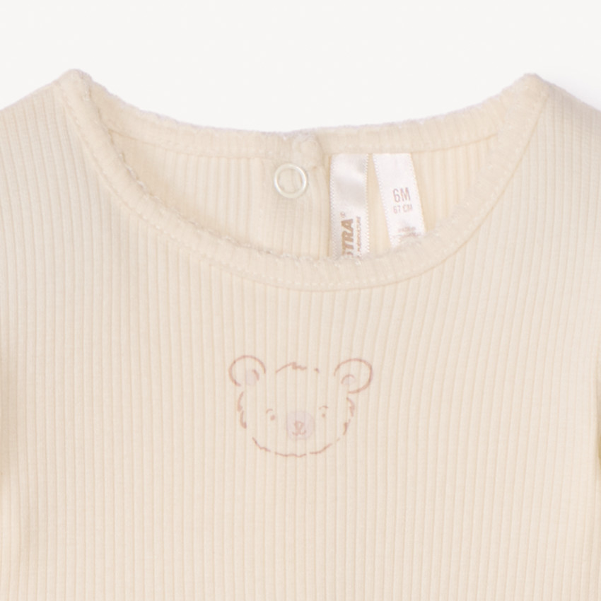 Robe effet 2 en 1 imprimé oursons pour bébé fille 