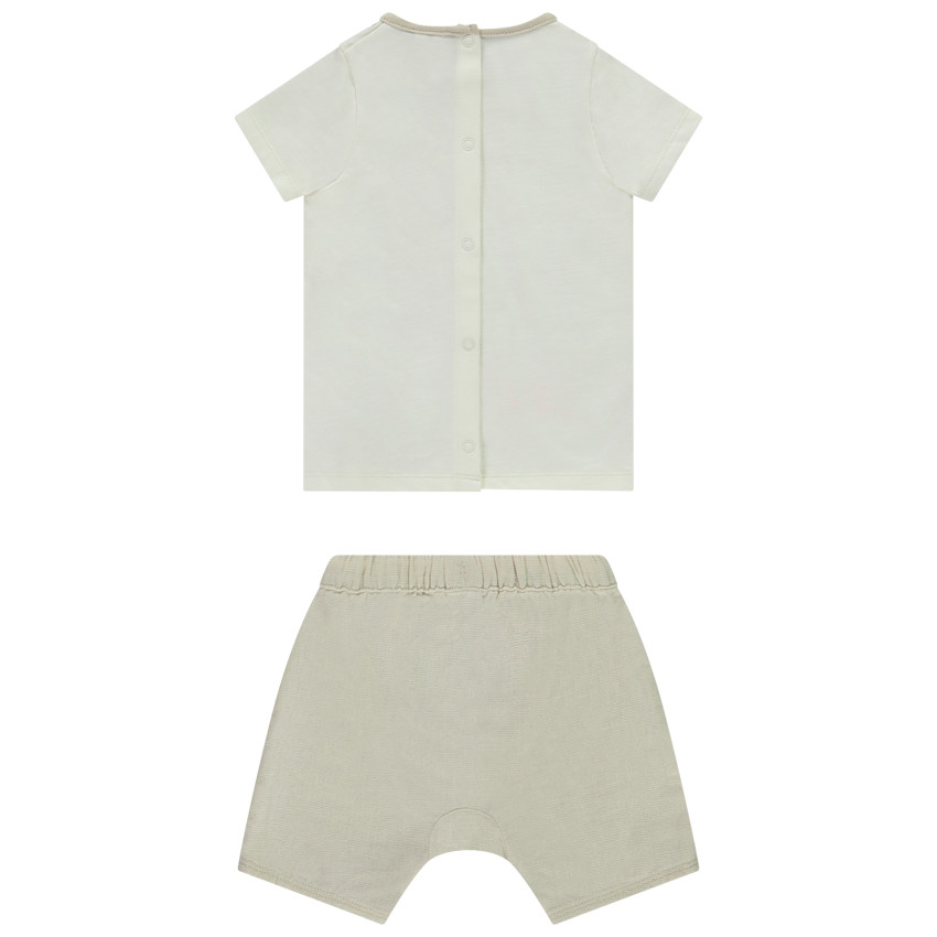 Ensemble short + t-shirt manches courtes print fantaisie pour bébé garçon 