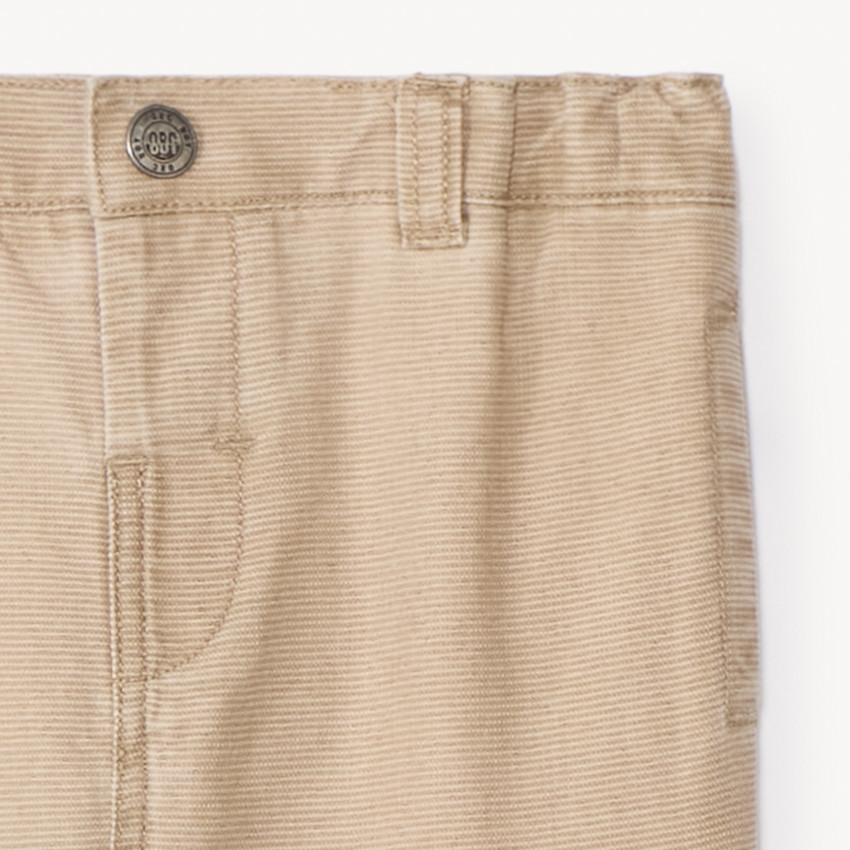Pantalon en toile armurée unie pour bébé garçon 