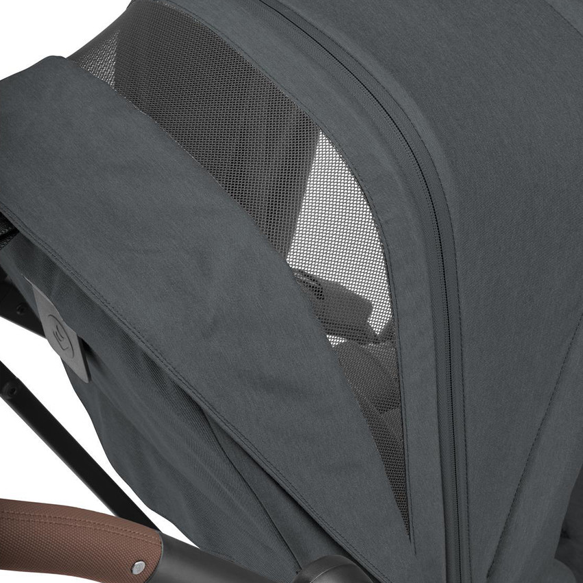 Poussette ultra-compacte Leona² twillic graphite/brown 