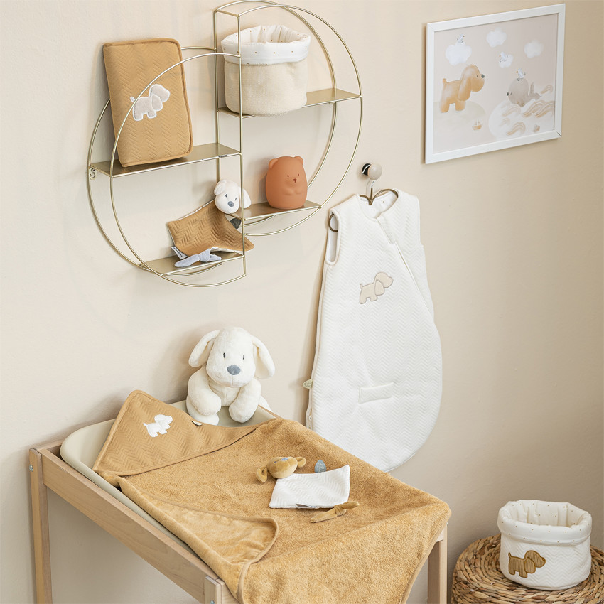 Lot de 2 paniers de rangement Charlie - Vanille/Caramel 