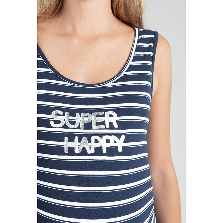 Robe de grossesse sans manches fluide 