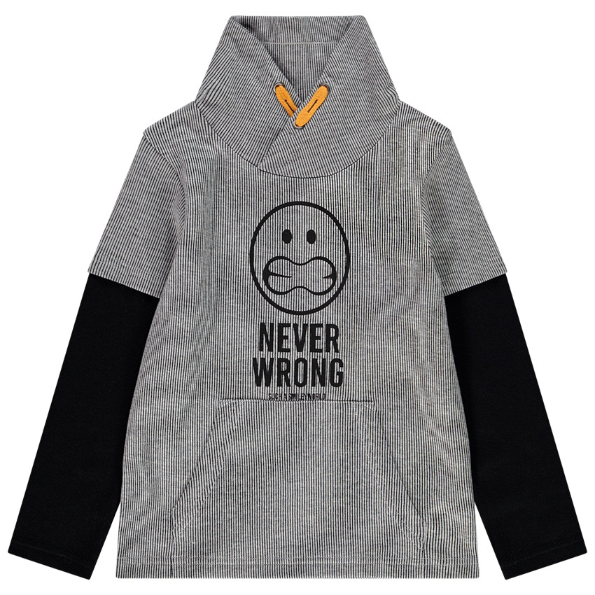 T-shirt manches longues rayé print SmileyWorld pour enfant garçon 