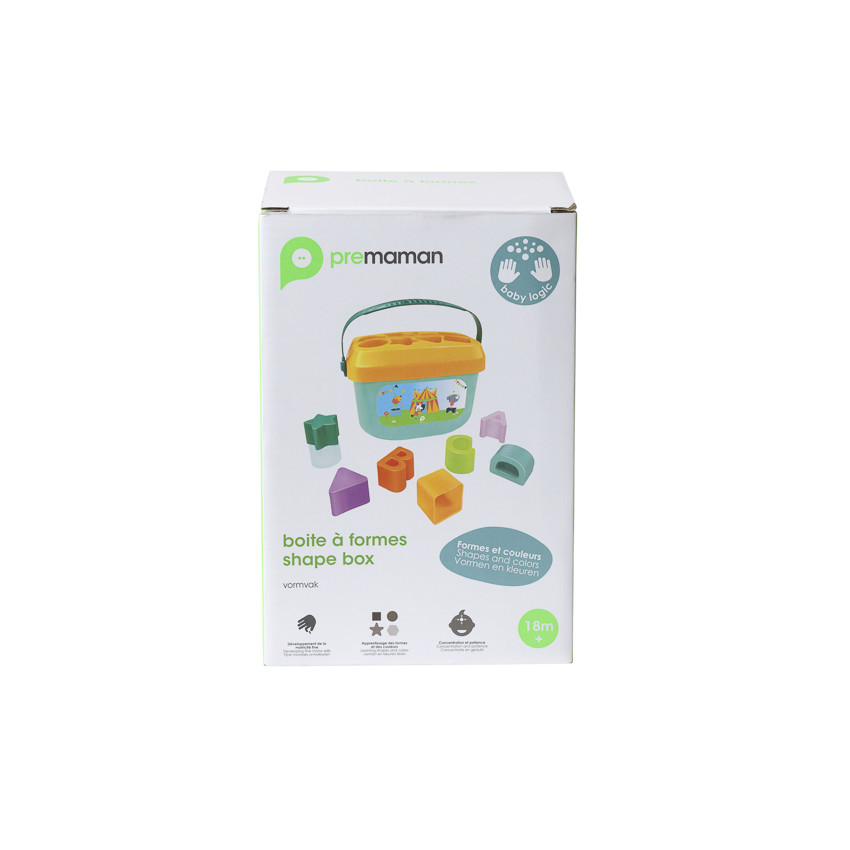 Boîte à formes avec 16 pièces en plastique 