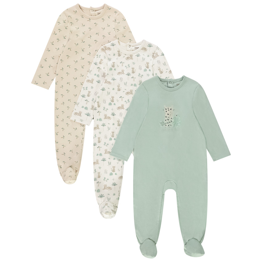 Lot de 3 dors-bien léopard pour bébé avec ouvertures différentes selon l&#39;âge