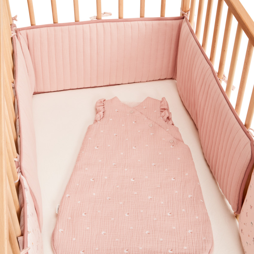Lot de 5 protèges barreaux modulables Promenade Bucolique rose 