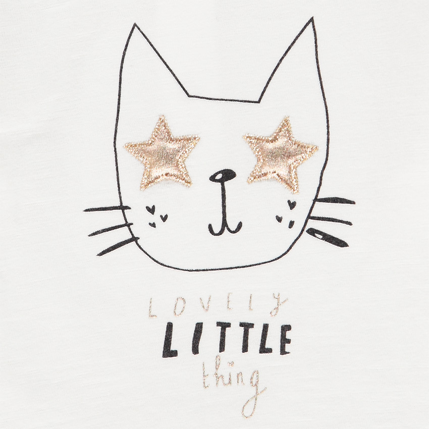 T-shirt manches longues print cygne pour bébé fille 