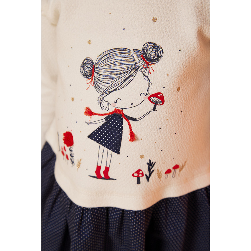 Robe 2 en 1 print fantaisie pour bébé fille 