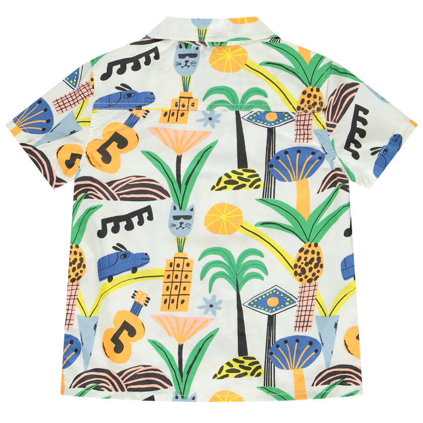 Chemise manches courtes imprimé fantaisie pour bébé garçon 
