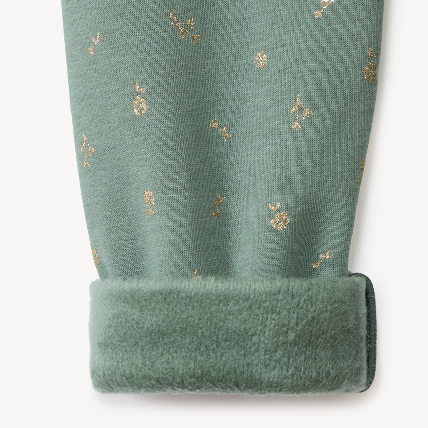 Legging imprimé pailleté et doublé sherpa pour fille 