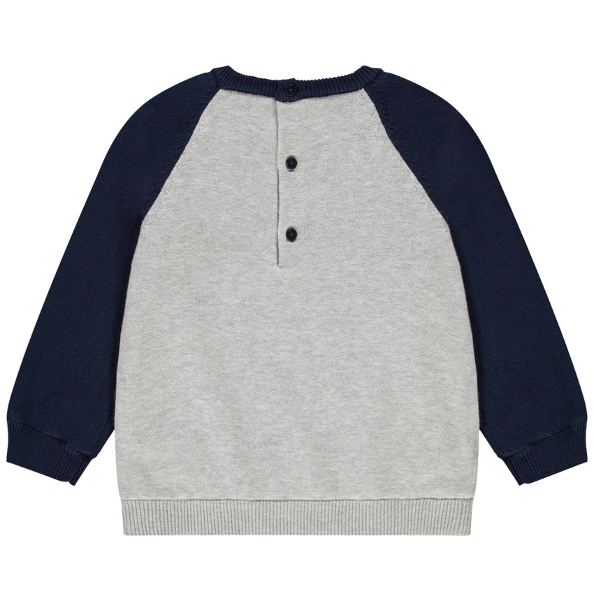 Pull ludique en tricot raton laveur et doublure en velours pour bébé garçon 