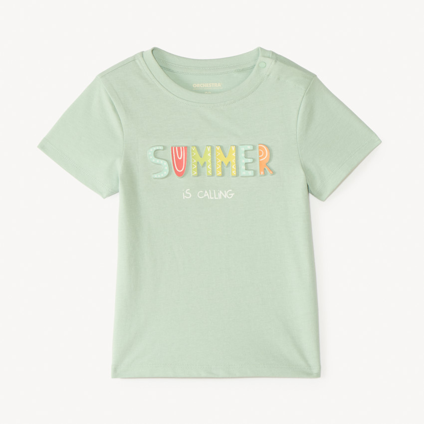 T-shirt manches courtes motifs fantaisie embossés pour bébé garçon