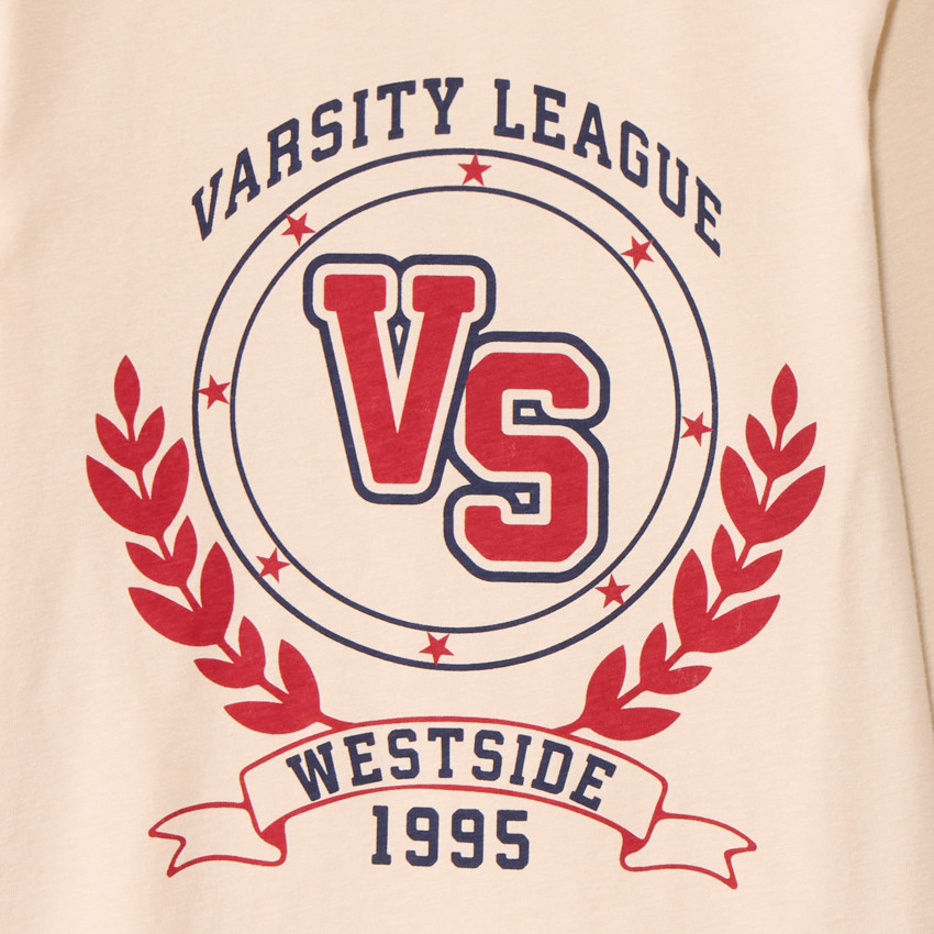 T-shirt manches longues uni avec soft print pour garçon  