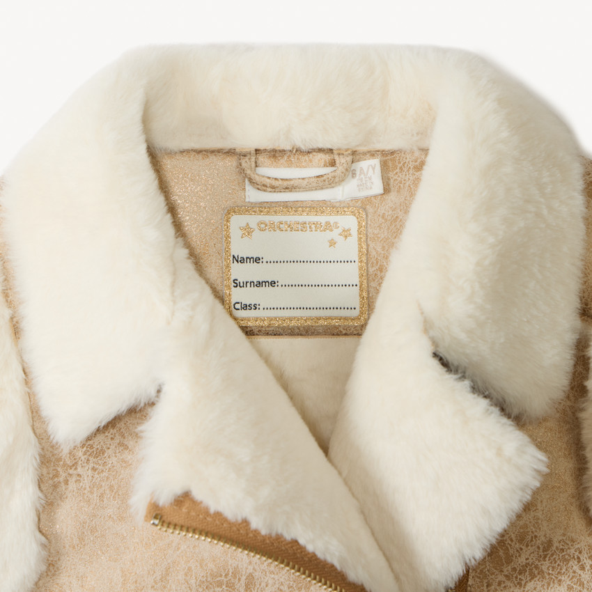 Veste sans manches contrecollé effet fourrure pour fille 
