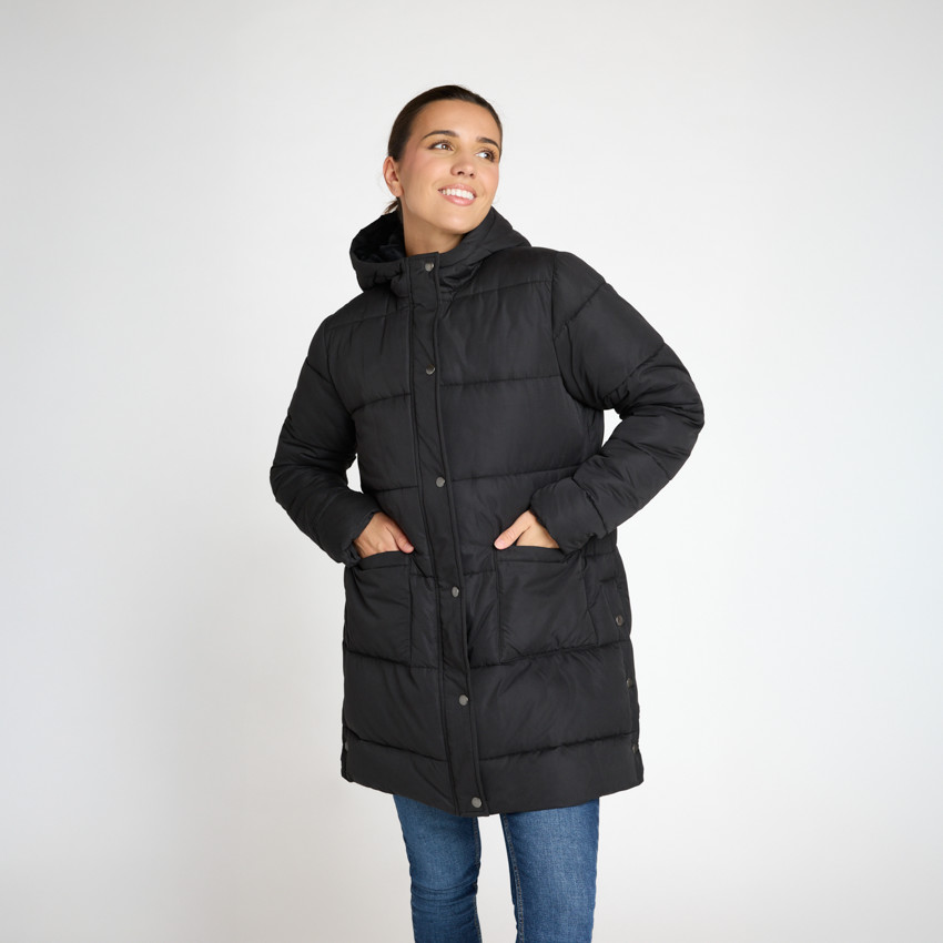 Doudoune évolutive longue et matelassée pour femme 