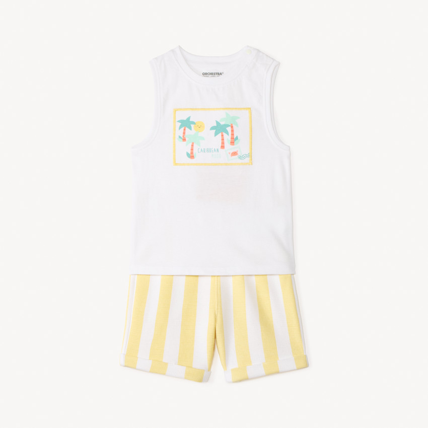 Ensemble 2 pièces débardeur + short fantaisie pour bébé garçon 