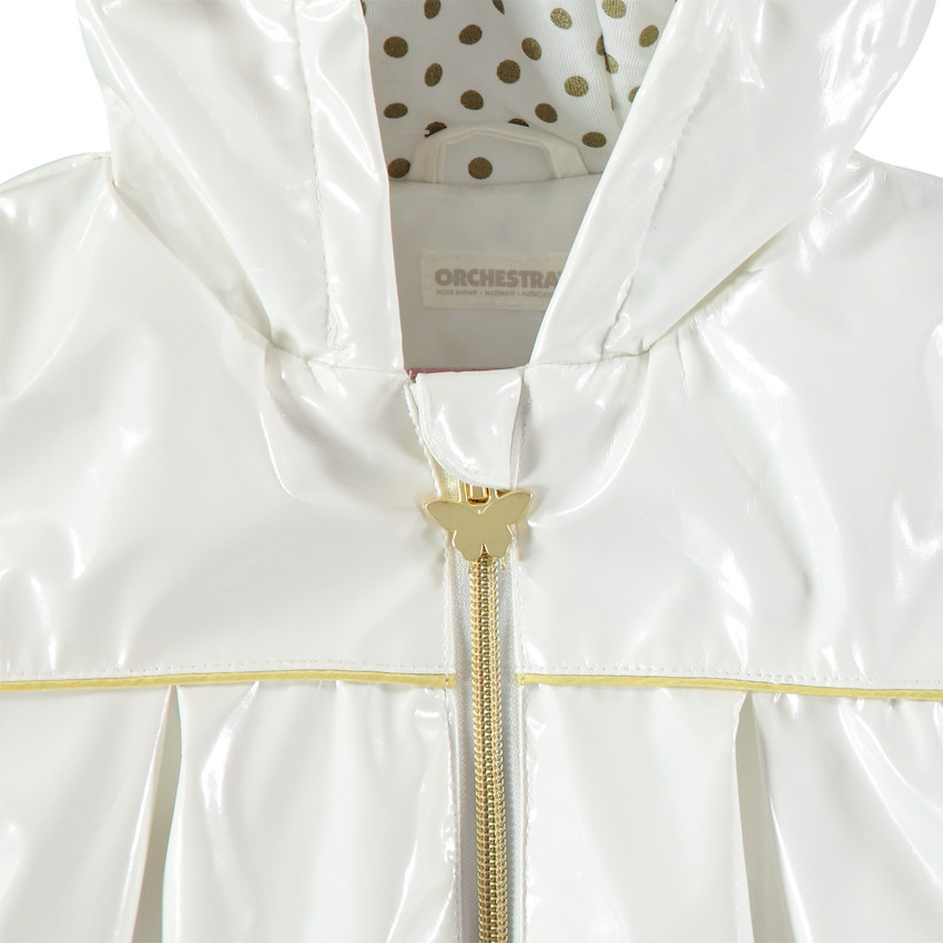 Parka en gomme avec doublure en jersey et papillons printés 