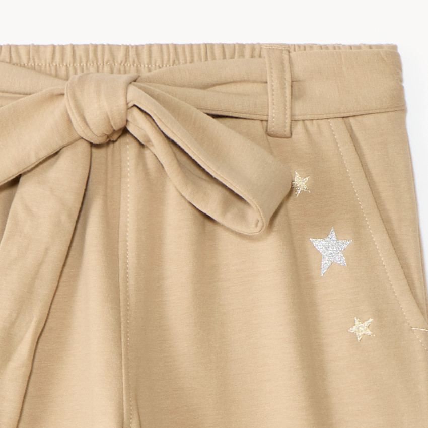 Pantalon de jogging fille coupe cargo avec ceinture à nouer 