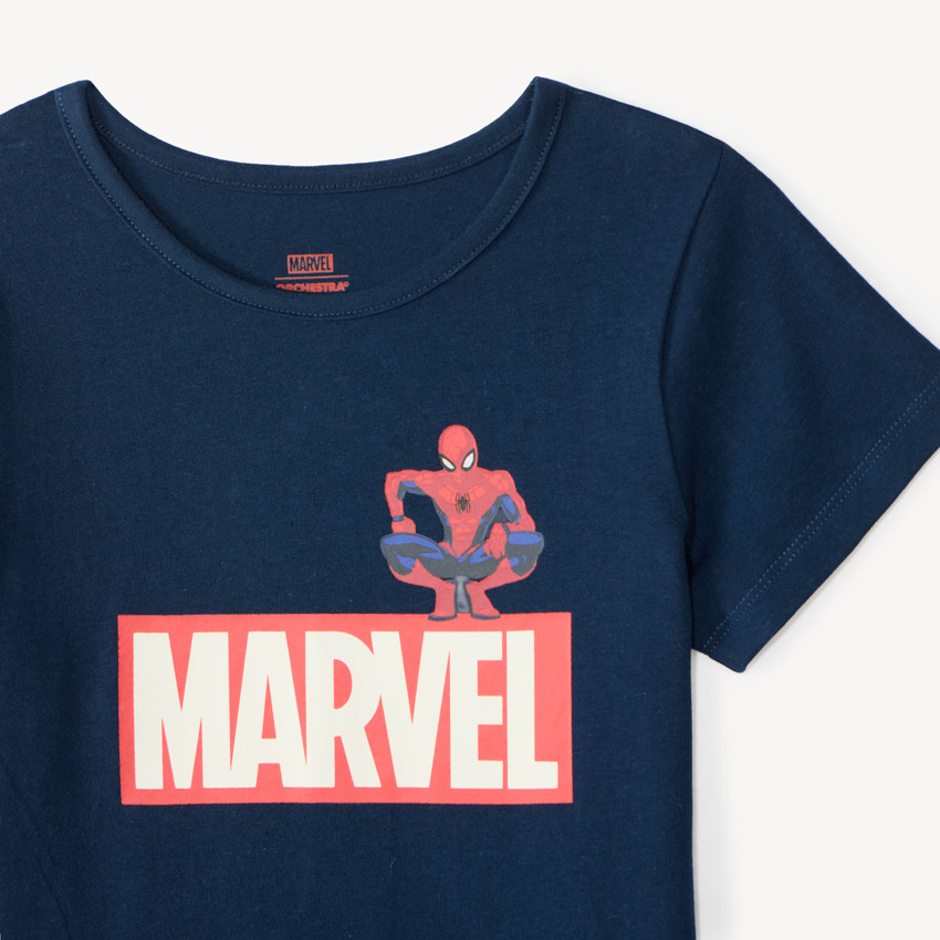 Lot de 2 maillots de corps manches courtes Spider-Man Marvel pour garçon 