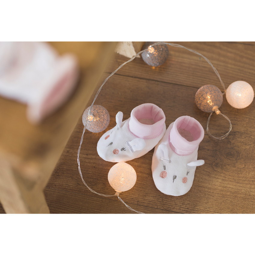 Chaussons en velours en forme de koala avec oreilles en relief 