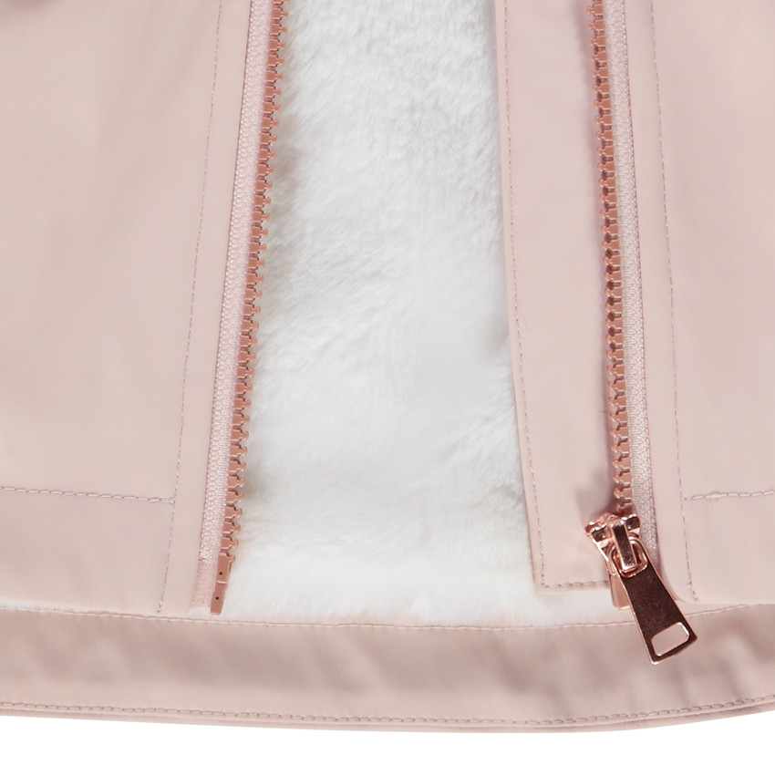 Parka gomme déperlante doublure sherpa pour fille 