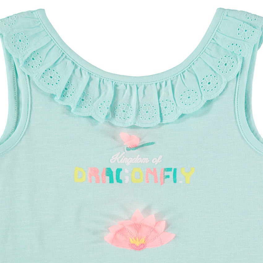 Débardeur en jersey à décolleté au dos finition dentelle 