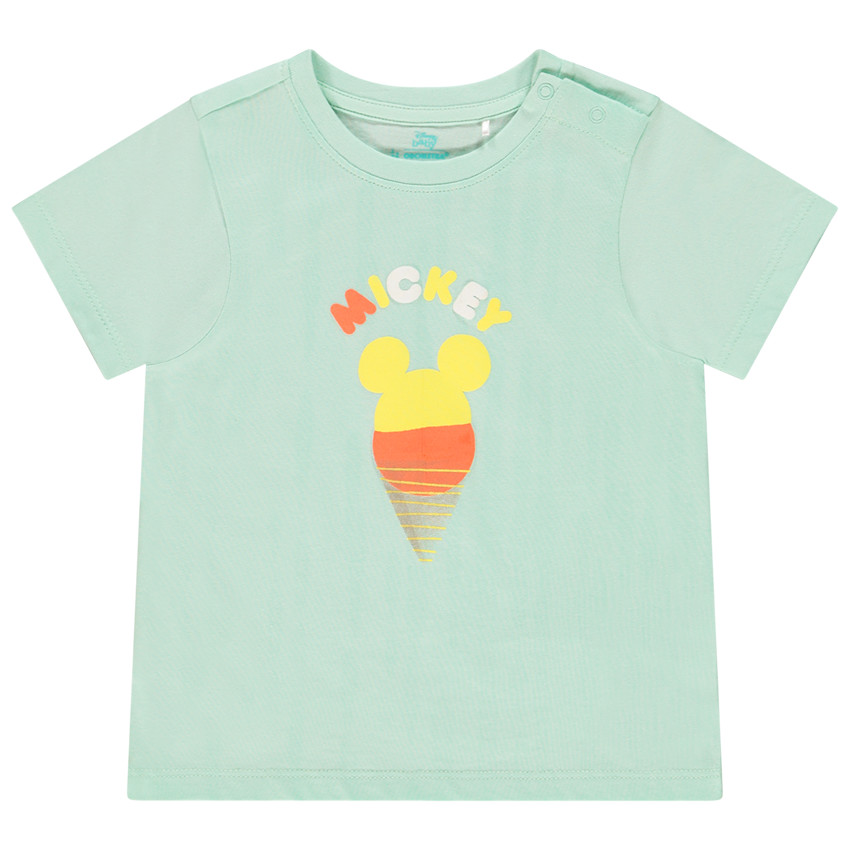 T-shirt manches courtes en coton Mickey Disney pour bébé garçon