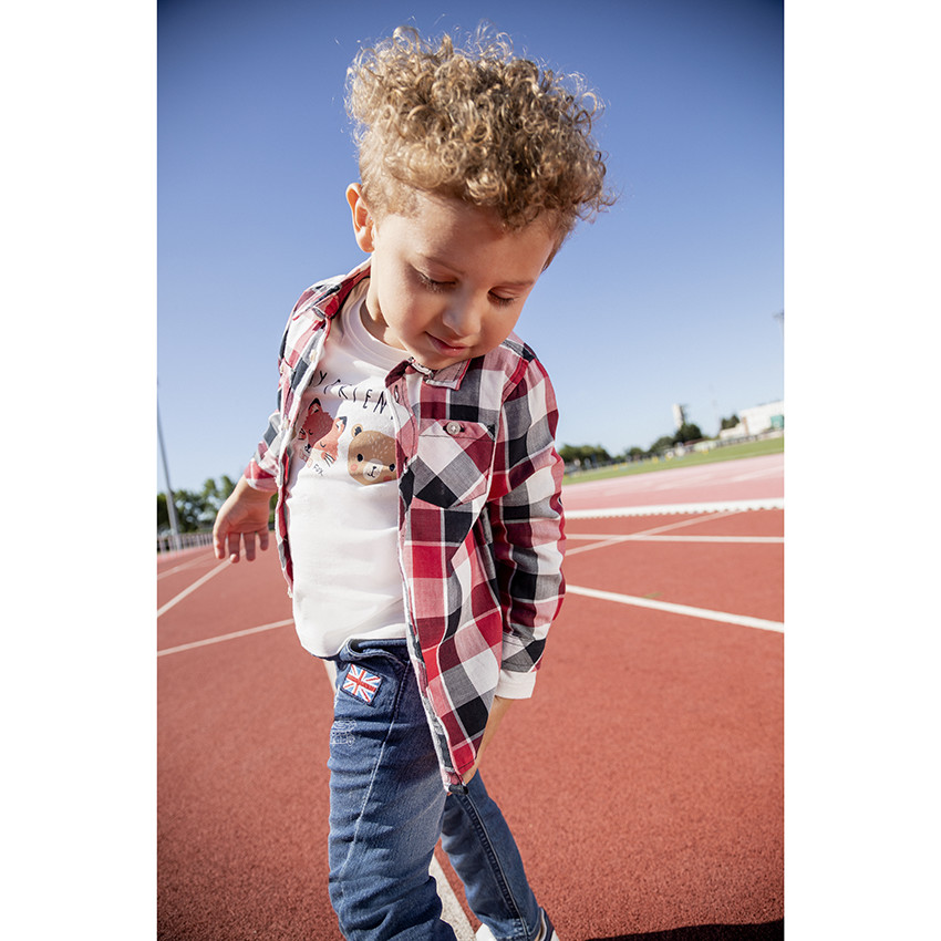 Jean à badges esprit Londres pour bébé garçon 