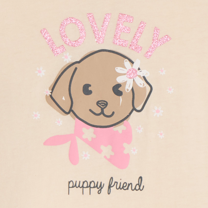 T-shirt manches longues à print pailleté pour bébé fille 