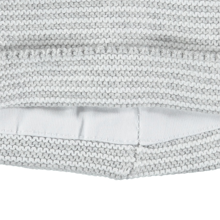 Bonnet en coton bion maille épaisse doublé jersey 