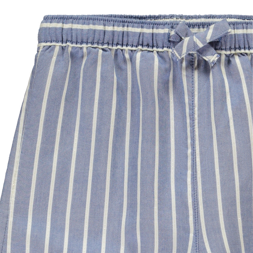 Pantalon large en toile rayée pour fille 