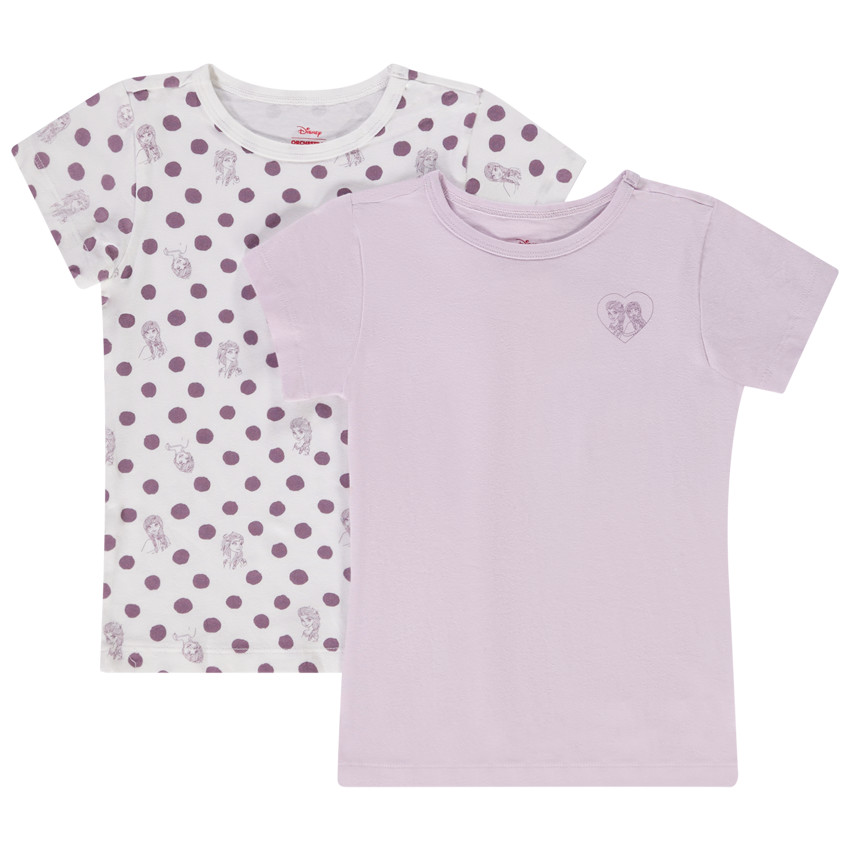 Lot de 2 maillots de corps imprimé La Reine des Neiges Disney pour fille 