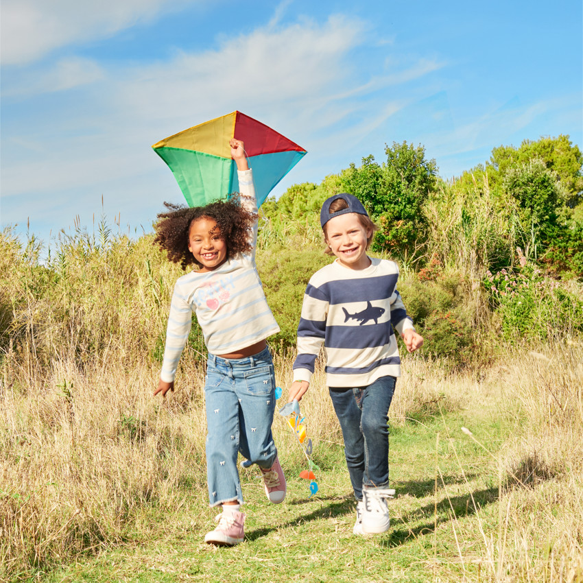 Marinière molletonnée print cerise pour fille 