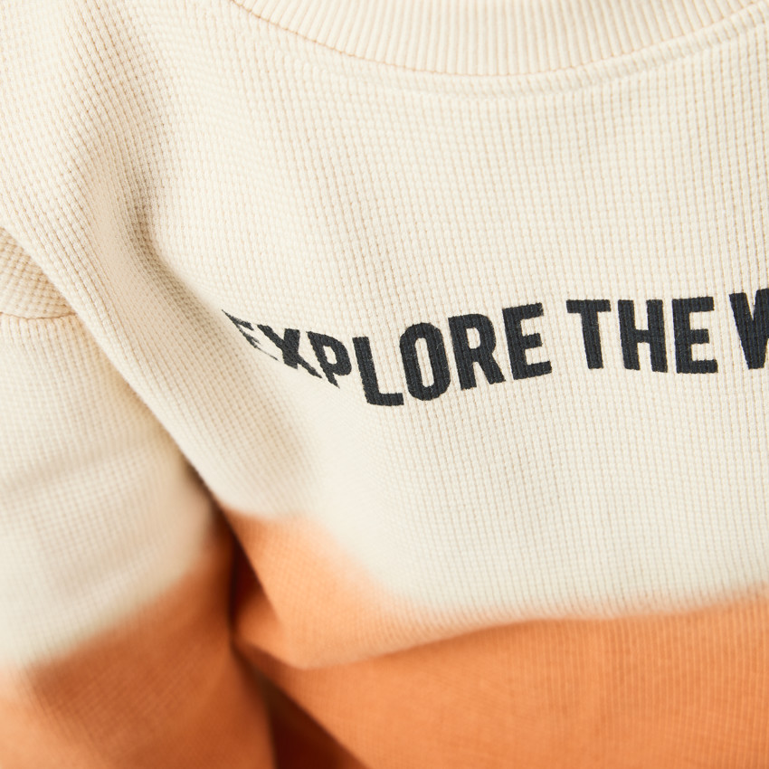 Sweat effet tie & dye en nid d'abeille pour garçon 