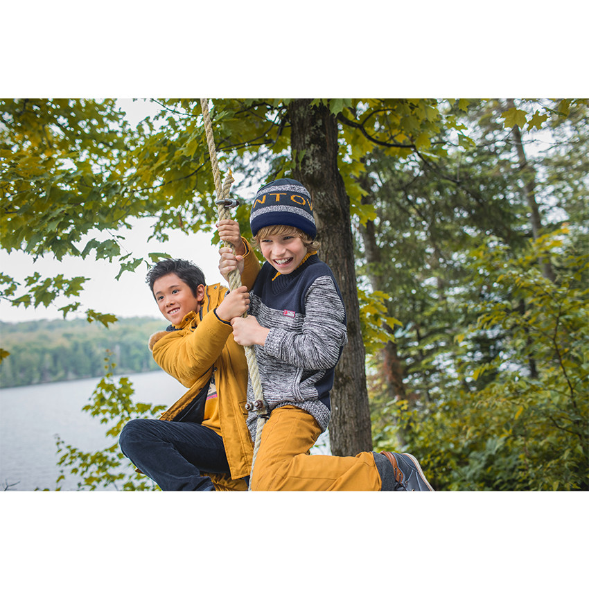 Junior - Pantalon en velours ras uni 