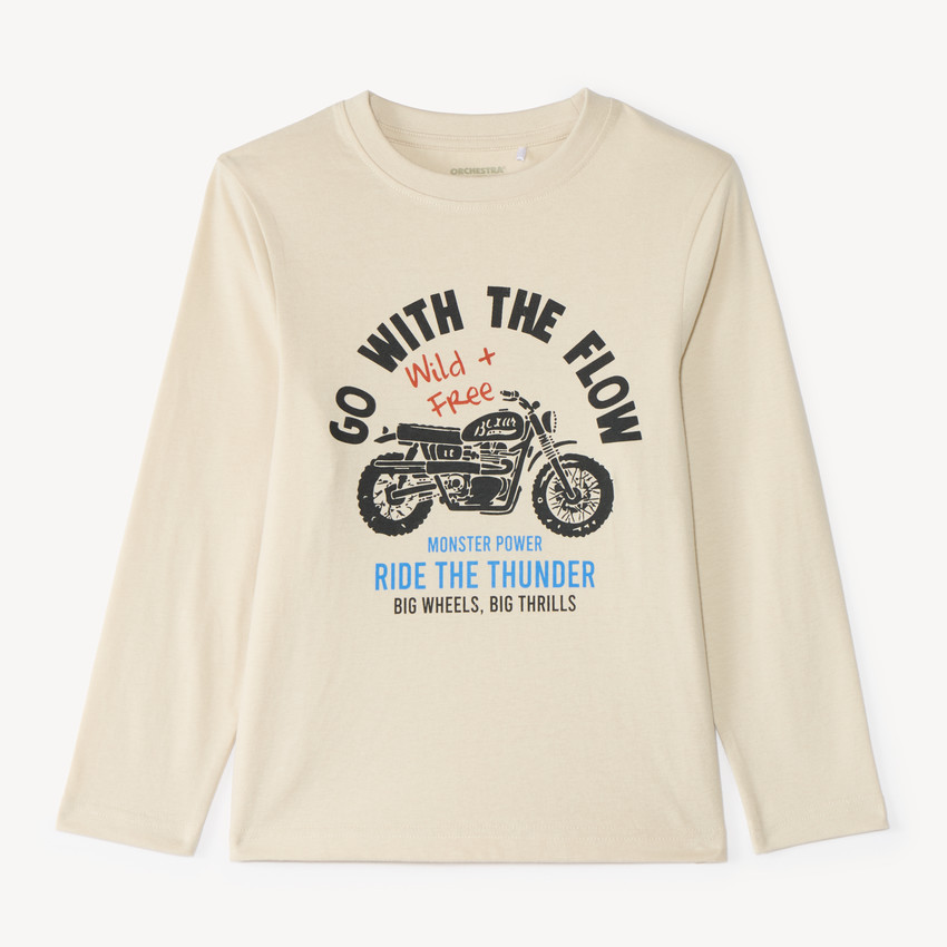 T-shirt manches longues garçon print fantaisie 