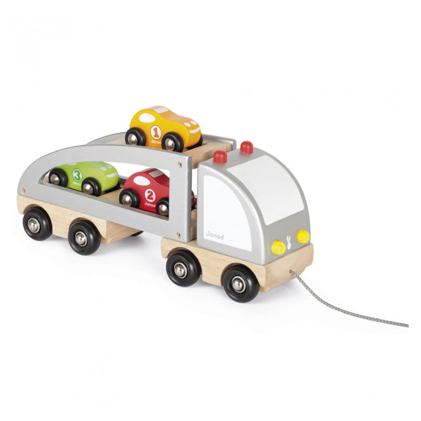 Jouet en bois - Camion multibolides à tirer  