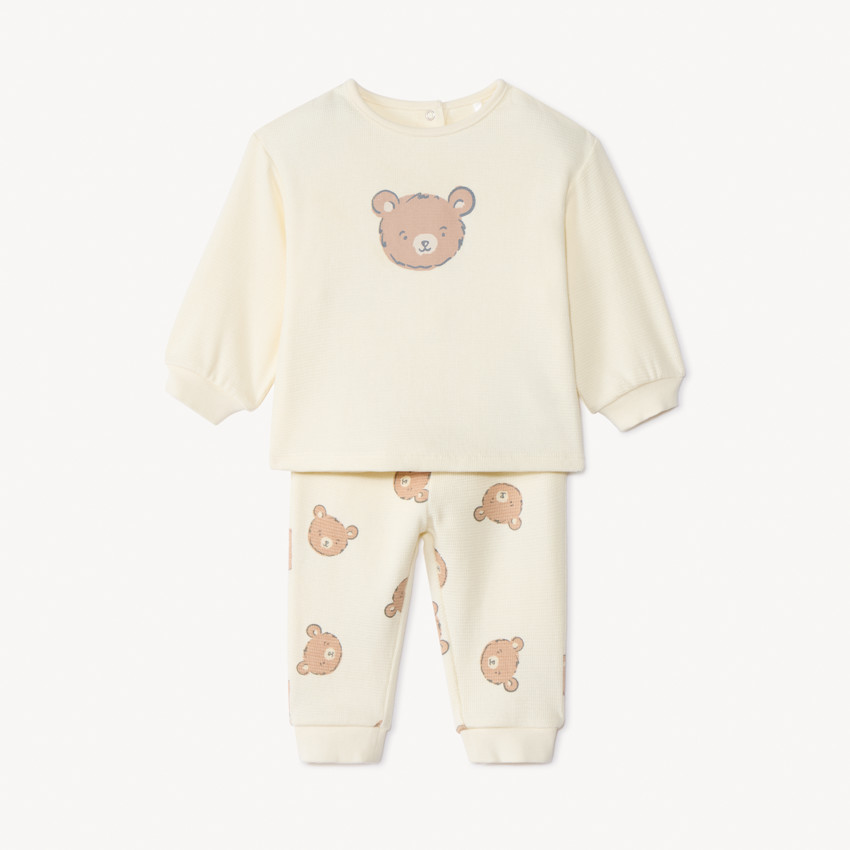 Ensemble jogging ourson en nid d&#39;abeille pour bébé