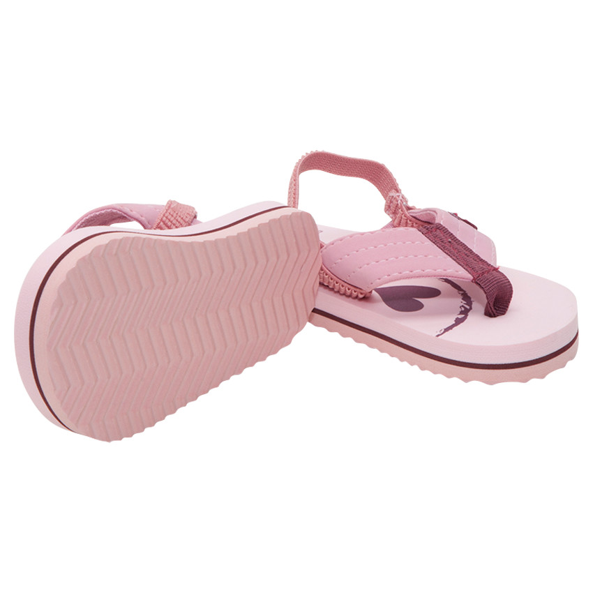 Tongs à large bride et lanière élastiquée Smiley 