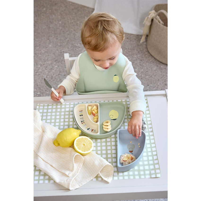 Silicone Section Assiettes Happy Fruits Lemon 3pcs 