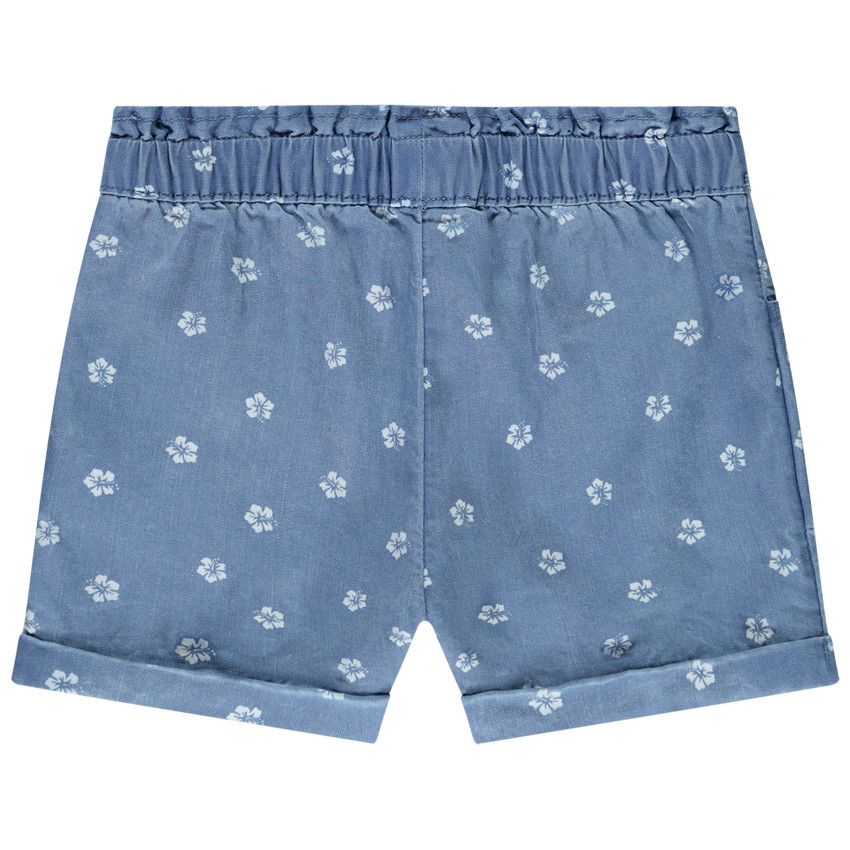 Short imprimé fleurs d'Hibiscus pour bébé fille 