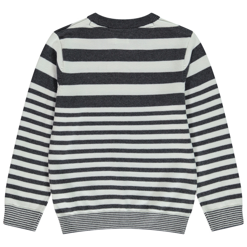 Pull en tricot à rayures pour garçon 