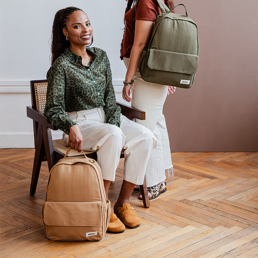 Sac à dos à langer Tokyo ocre 