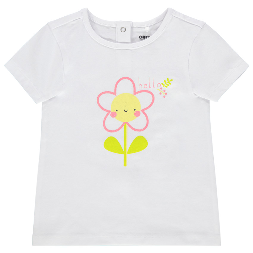 T-shirt manches courtes en coton à motif printé 