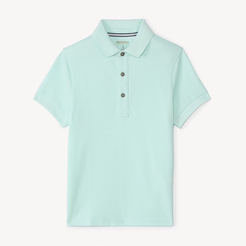 Polo manches courtes uni coton pour garçon