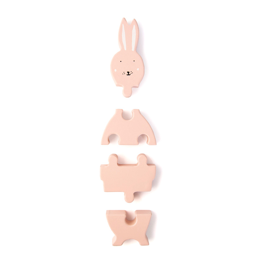 Puzzle formes animaux en bois - Mrs Rabbit 