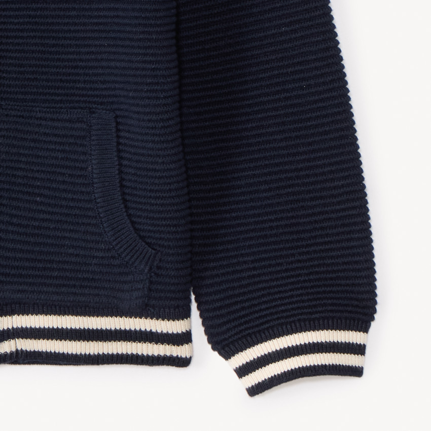 Gilet teddy en tricot fantaisie uni pour bébé garçon 